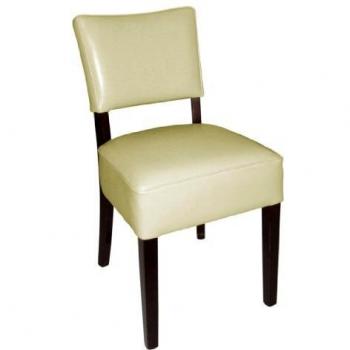 Bolero Chunky Faux Leather Chairs Cream Pack of 2