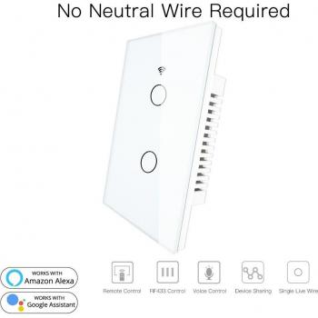 Contrôleur de Lumière RF433 sans Neutre, Tactile et WiFi