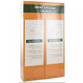 Klorane Hair Removal Cream Sweet Almond 2 x 150ml