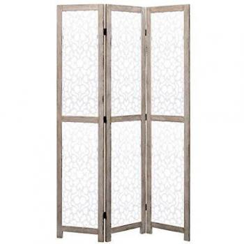 Weißer Holzraumtrenner – 3‑Teilig, 105 × 165 cm