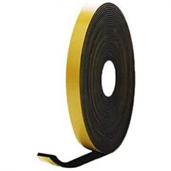 EPDM-Schaumkleberband schwarz, Maße: 15x4 mm, Länge 10 m