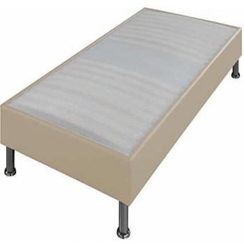 Sommier Tapissier Omega Simili Taupe 1 Place Marron 70x190 cm – Ebac