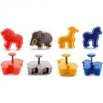 Caja de 6 uds de Cortapastas Con Expulsor Safari Ibili 734700