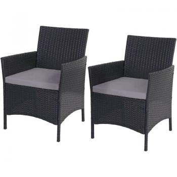 Conjunto de Sillones de Jardín Antracita