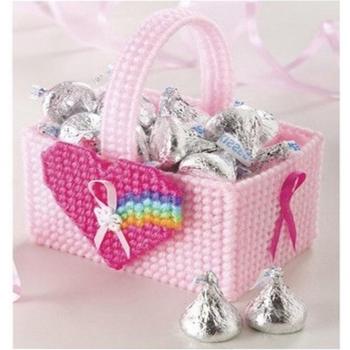 5D Cross-Stitch Small Jewelry Box with Heart Design D207