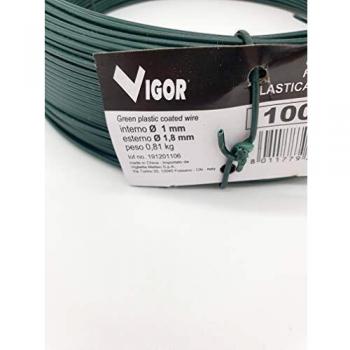 Profilo in PVC verde per legatura da 100 metri con filo di ferro interno