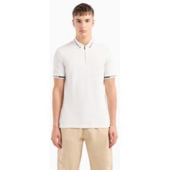 Polo Armani Exchange uomo off white con logo