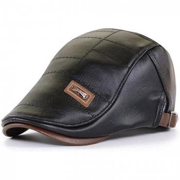 Men's Plus Velvet Peaked Beret Hat