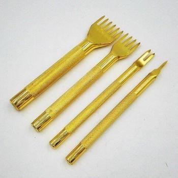 4Pcs Leather Stitching Punch Tools