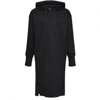 S.Oliver Damen Sweatkleid mit Kapuze in Grau und Schwarz, Größe 44