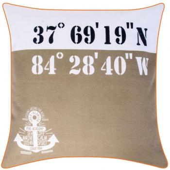 Zierkissen Island‑Anker Pad – 50 × 50 cm, beige, ohne Füllung