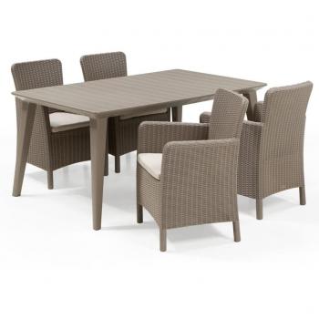 Giardino Lounge Allibert 5P – Tono Cappuccino