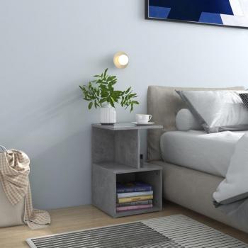 Mesa Cabeceira VidaXL 35x35x55 cm – Contraplacado Cinzento