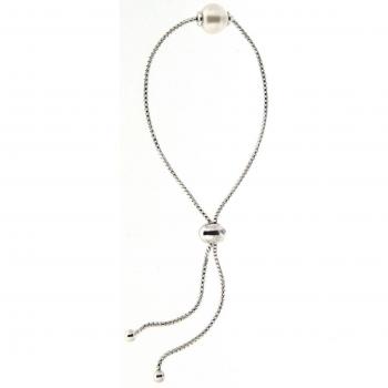 Silberarmschmuck “Perlenkette” – 925 % Sterlingsilber, venezianische Perlen, Made in Germany