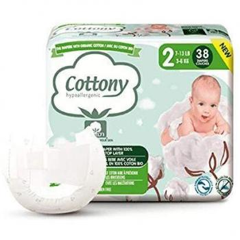 Cottony Bio-Baumwollwindeln Größe 2 (3-6 kg)