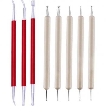 Jiwuo Double-Head Point Drill Pen Set for Leather and Craft Projects