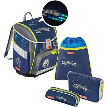 Step by Step Ranzen‑Set Touch 2 Flash Space Pirate – 4‑teilige Packung, gelb