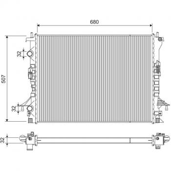 Radiador de motor VALEO 701240 con sistema de refrigeración integrado