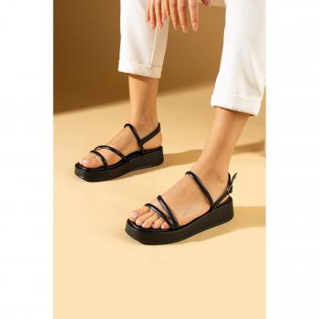 Sandales à sangle fine pour femmes avec semelle haute et boucle 64-285-24