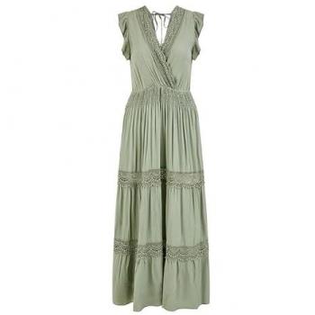 Green Serenity Viscose Wrap Maxi Gown