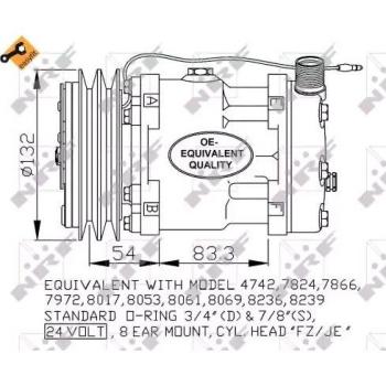 Compresor NRF 32769 para Aire Acondicionado