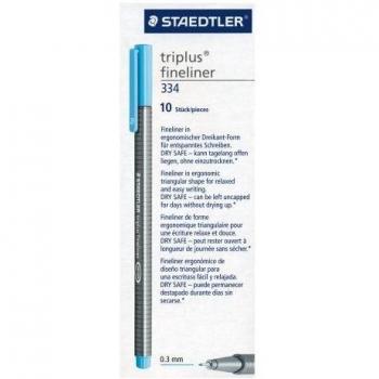 Staedtler triplus fineliner 334 rotulador de punta fina azul agua