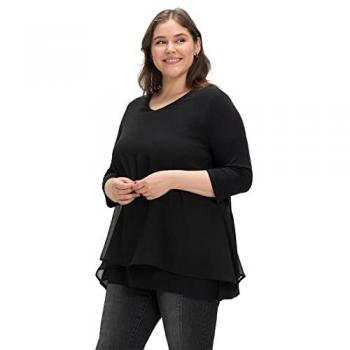 Sheego 3/4-Arm-Shirt »Blusenshirt mit Chiffon-Oberteil«