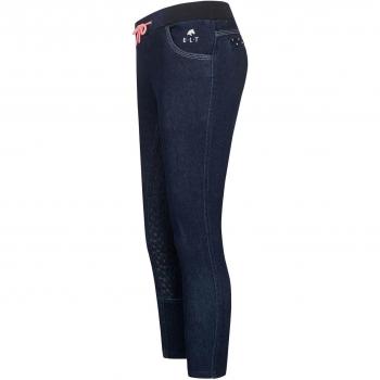 Lunghe Leggings Waldhausen Lucky Lia Bambini Blu Notte con Motivo Cuore Fortunato