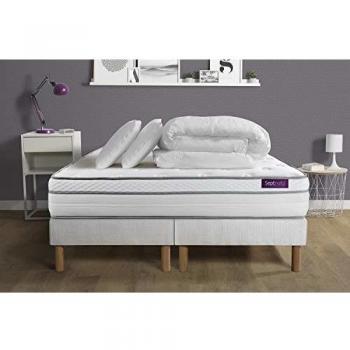 Matelas 180x200 + Sommiers 90x200 Memo Luxe Ressorts ensachés
