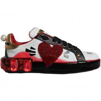 Dolce & Gabbana Women's White Red Sneakers EU36.5