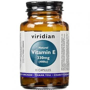 Viridian Vitamina E natural 330mg 400 UI 30cáps