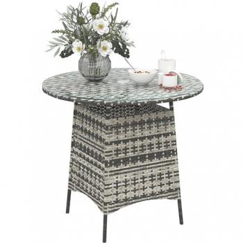 Garden Rattan Table with Umbrella Slot