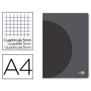 Libreta 360 Liderpapel A4 48 hojas 90g/m² tapa de plástico con doble margen negra