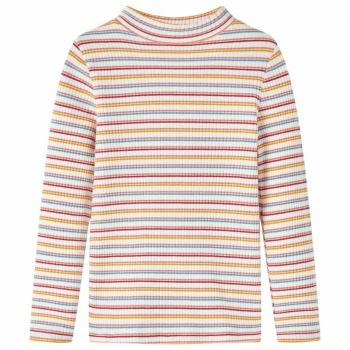 Ecru Mock Turtleneck Long Sleeve T-Shirt for Kids 140