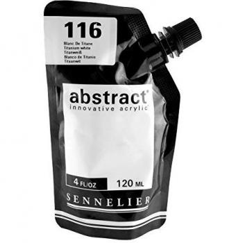 Abstract Original Acrylfarbe, 120 ml Titanweiß