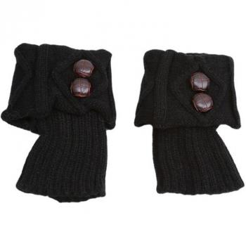 Women's Buttoned Knit Boot Toppers