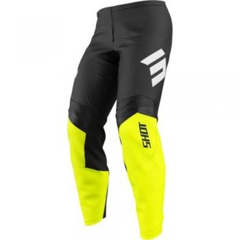 Pantaloni da motocross Shot Draw Instinct Nero Giallo Taglia 32