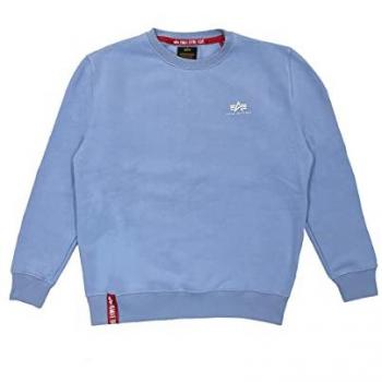 Basic Sweatshirt mit Alpha Industries Label-Print