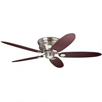 Ventilateur plafond Hunter Low‑Profile BN 5 pales – Fin marron
