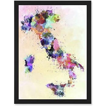 Sardinia & Sicily Splash Print – A4 Wall Decor