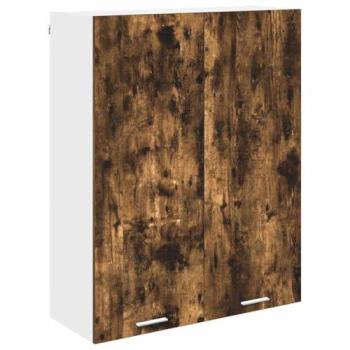 Armoire suspendue à étagère Riga, chêne fumé – 80×31×100 cm