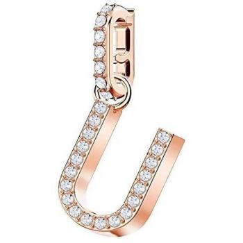 SWAROVSKI Charm REMIX COLLECTION U, Bianco, Placcato Oro Rosa 5437608