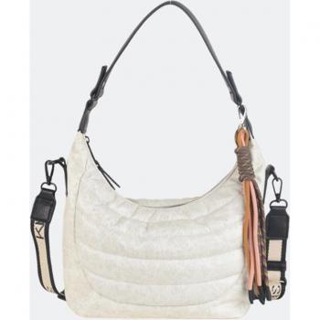 Bolso Hobo Retro PU, Cremallera Doble y Bandolera Desmontable