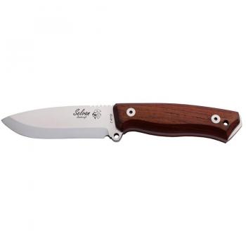 Cuchillo de Montaña Selvan con Funda Piel Marrón – Ideal para Aventura Outdoor