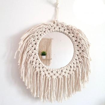 Décor Miroir Lumineux Macramé Chambre