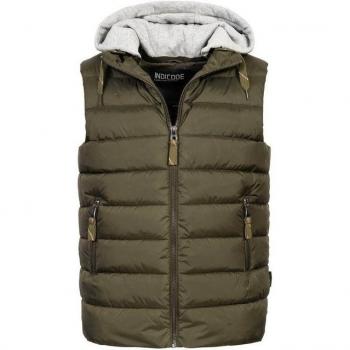 Indicode Gibbs Herrensteppweste – Gr. XL, Army‑Grün, 100 % Polyester, Web