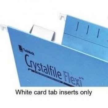 Rexel Crystalfile Flexible Insert White (50)