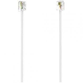 Téléphone analogique Hama 00201133, câble RJ11 3 m blanc