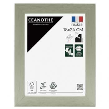 Cadre photo « Karma Vert Clair 24x18 cm – Cadre en bois FSC, verre résistant, design moderne