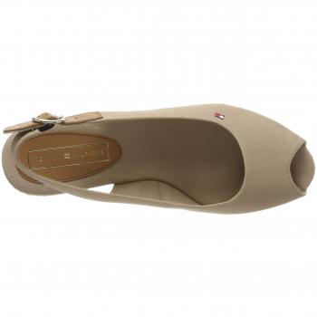 Tommy Hilfiger Damen Iconic ELBA Slingback Sandalen, Grau